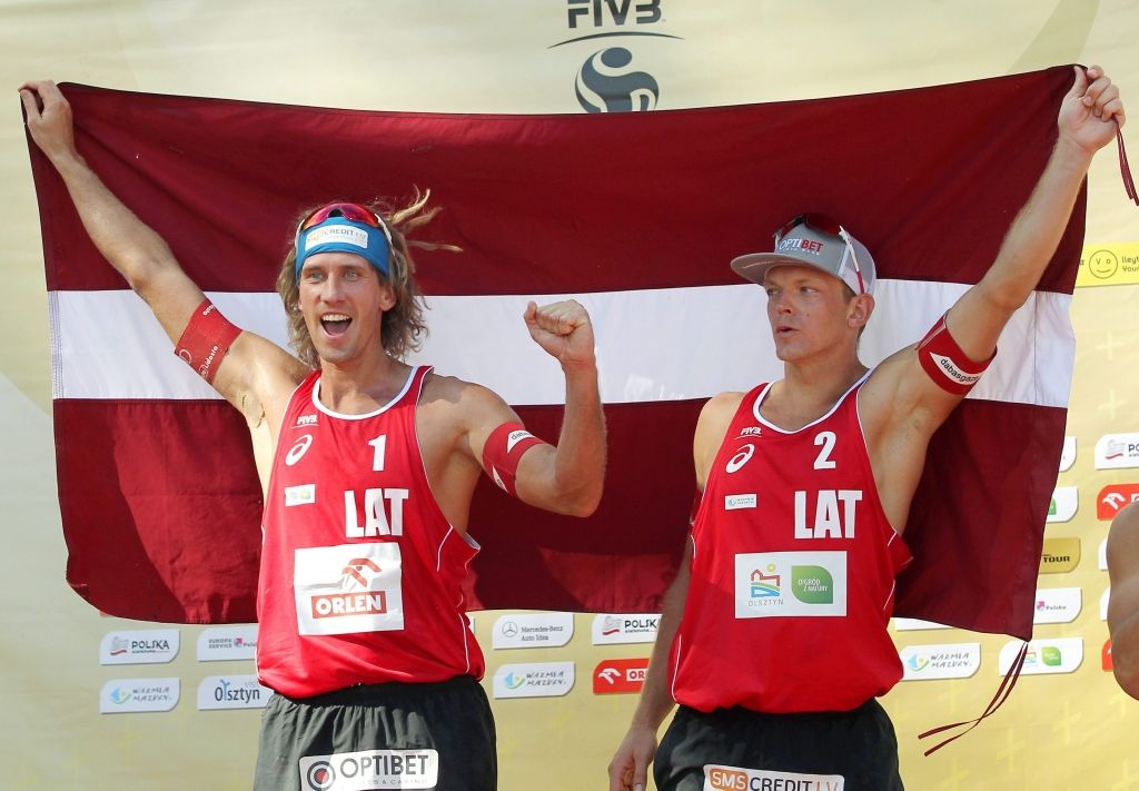 Samoilovs un Šmēdiņš Riodežaneiro olimpiskajās spēlēs grupu turnīrā tiksies ar Brazīlijas, Kanādas un Kubas duetiem