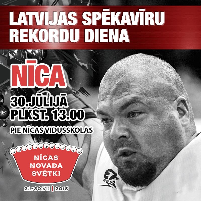 Nīcas novada svētkos būs stiprinieku rekordu diena
