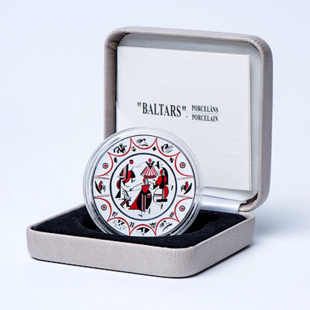 Latvijas Banka izveidojusi jaunu kolekcijas monētu Baltars. Porcelāns