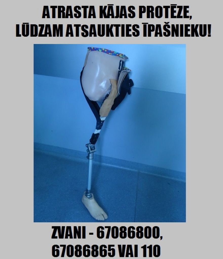 Atrasta kājas protēze; policija meklē īpašnieku