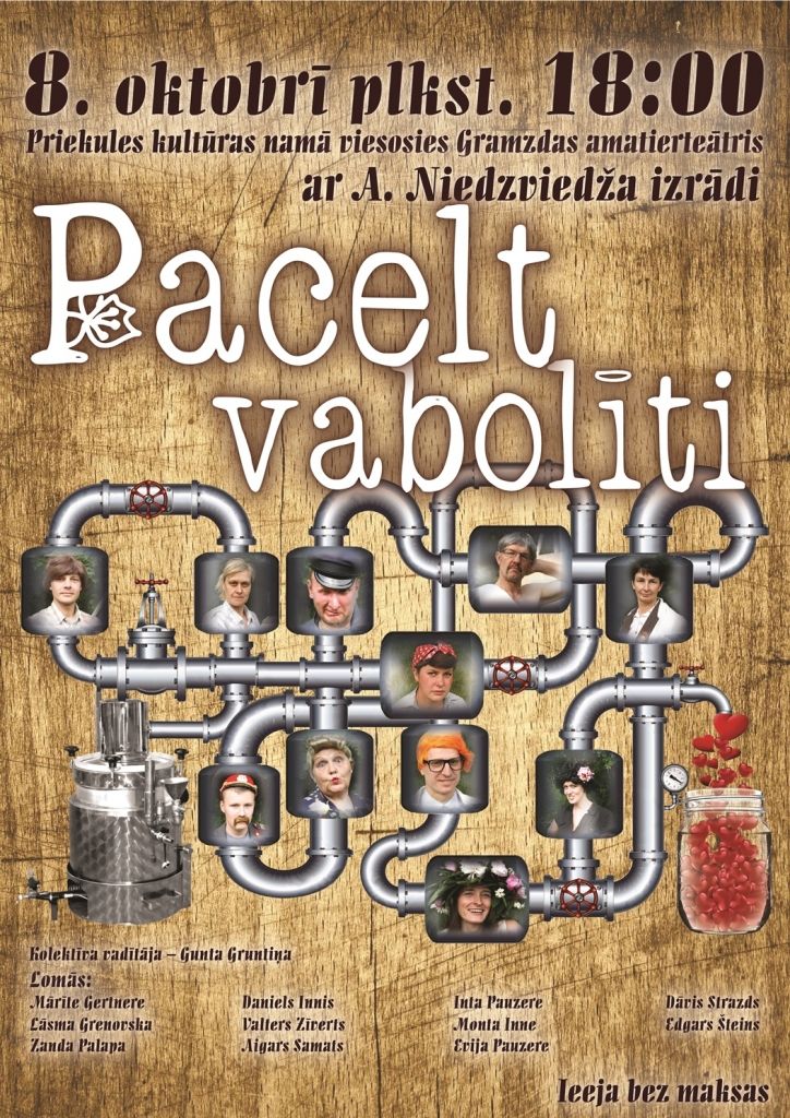 Gramzdas amatierteātris ar izrādi “Pacelt vabolīti”