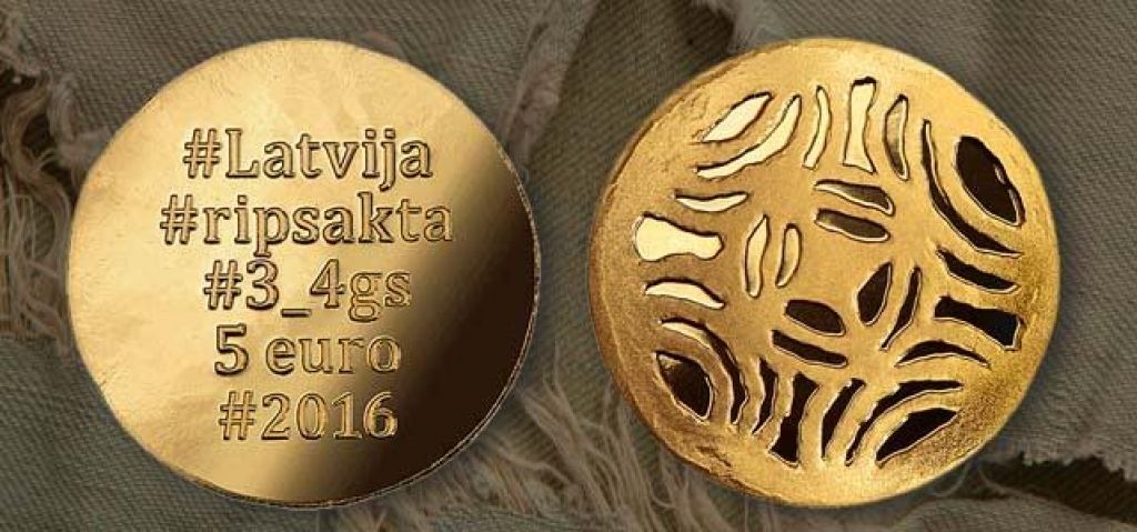 Latvijas Banka laidīs klajā 5 eiro monētu Zelta saktas. Ripsakta 