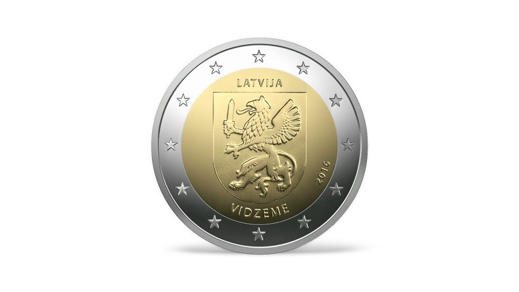 Latvijas Banka laiž apgrozībā Vidzemei veltītu 2 eiro piemiņas monētu