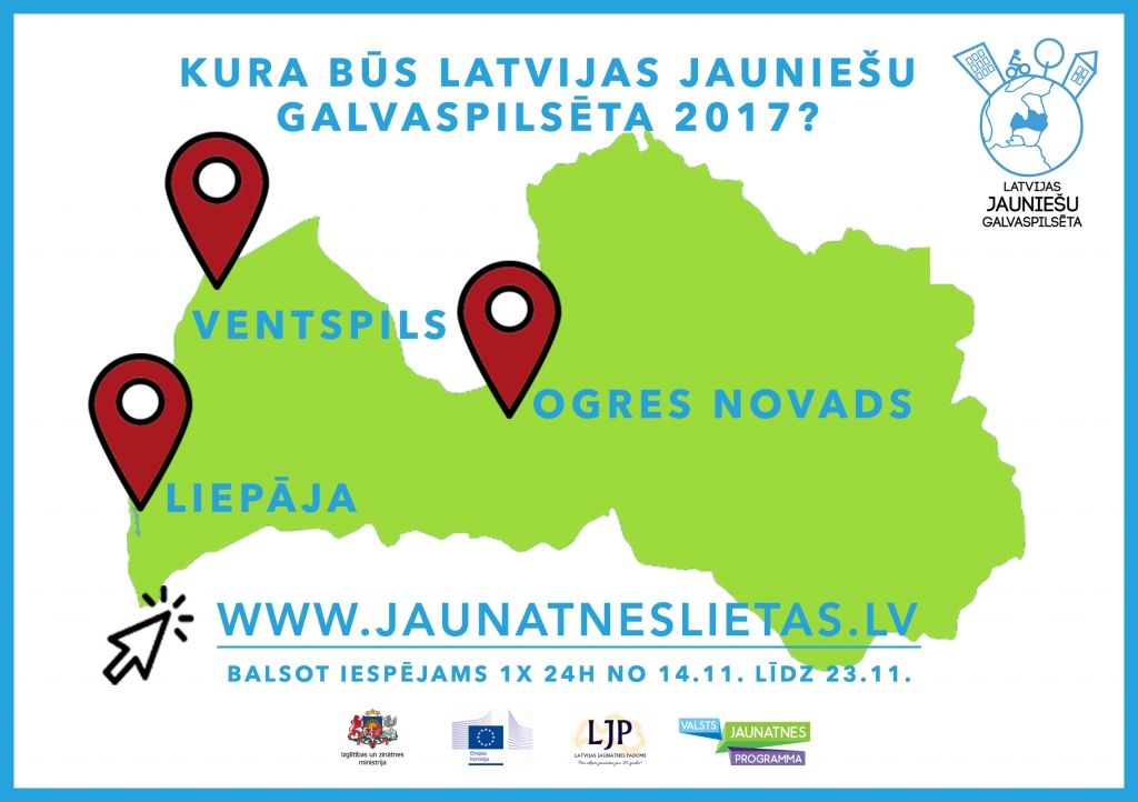 Liepāja iekļuvusi fināla cīņā par jauniešu galvaspilsētas titulu