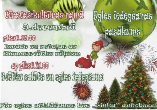 Egles iedegšana Cīravā