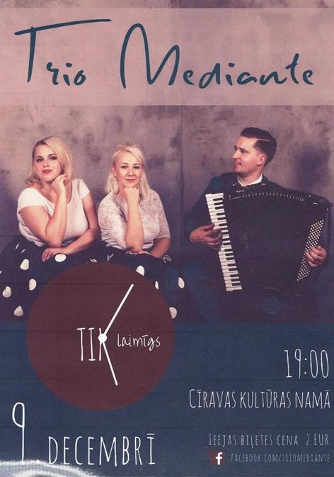 "Trio Mediante" koncerts Cīravā