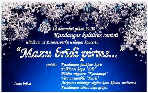 Ziemassvētku ieskaņas koncerts "Mazu brīdi pirms..."