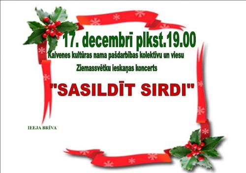 Ziemassvētku ieskaņas koncerts "Sasildīt sirdi"