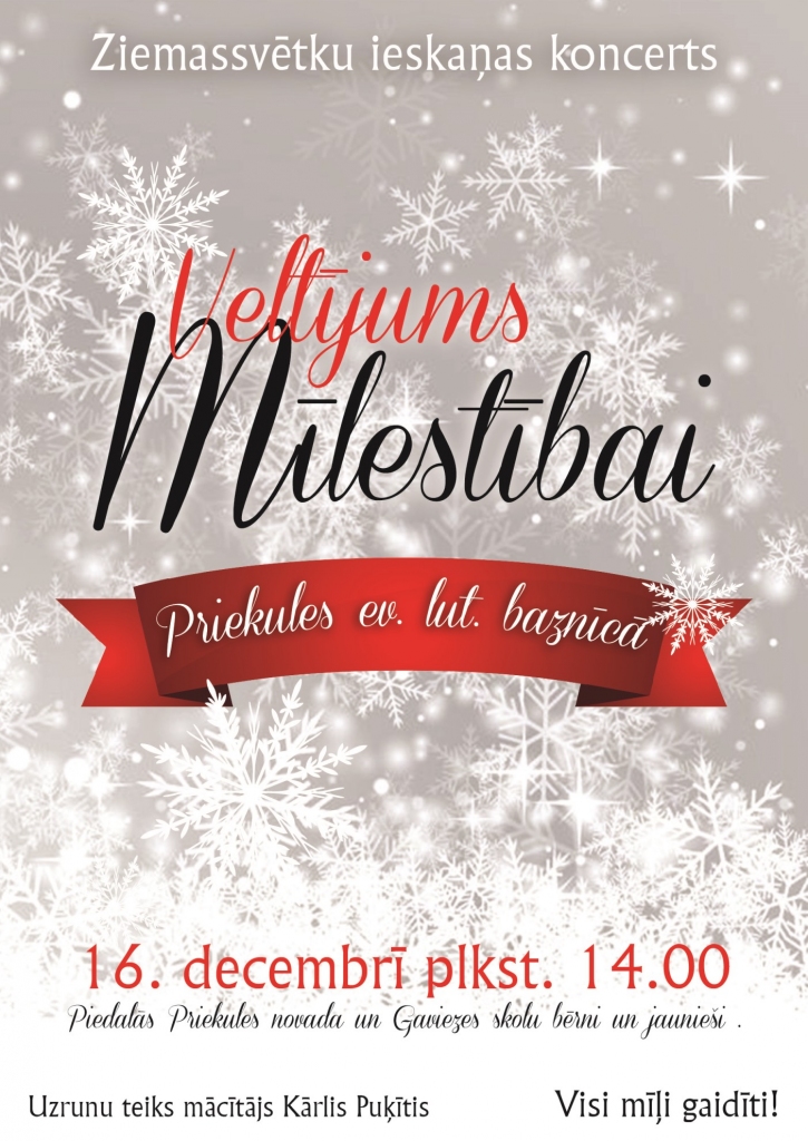 Ziemassvētku ieskaņas koncerts "Veltījums mīlestībai"