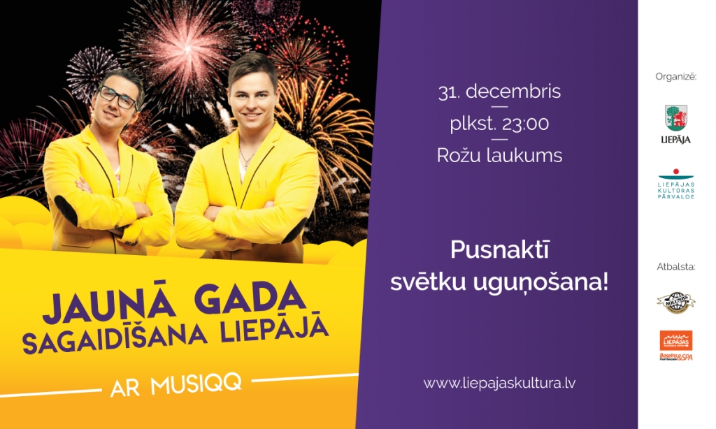 Liepājā Jauno gadu sagaidīs ar grupu ''Musiqq''