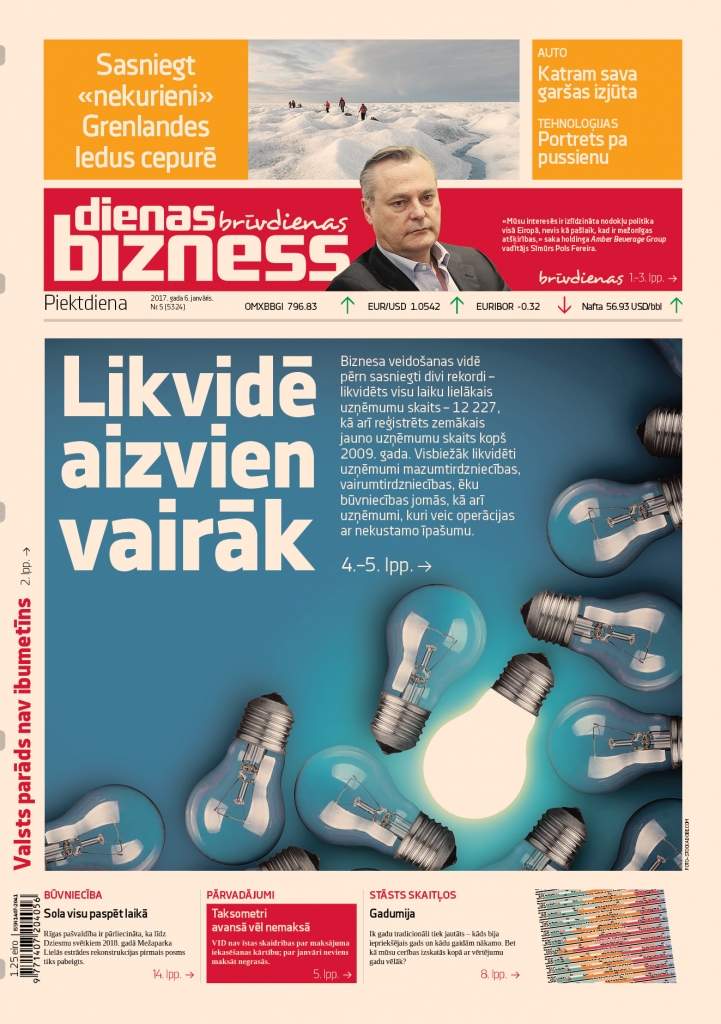 Likvidē vairāk nekā reģistrē