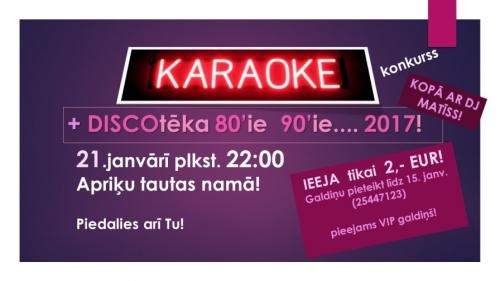 Karaoke un diskotēka Apriķos