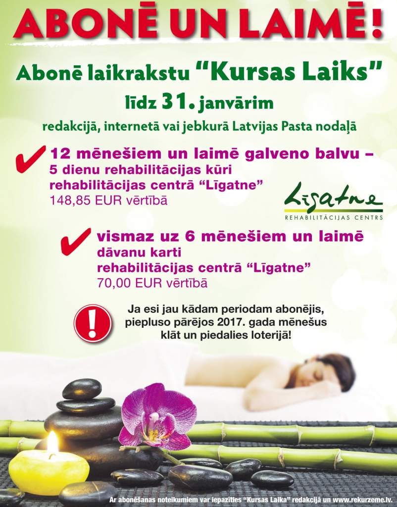 ABONĒ ''KURSAS LAIKU'' UN LAIMĒ!