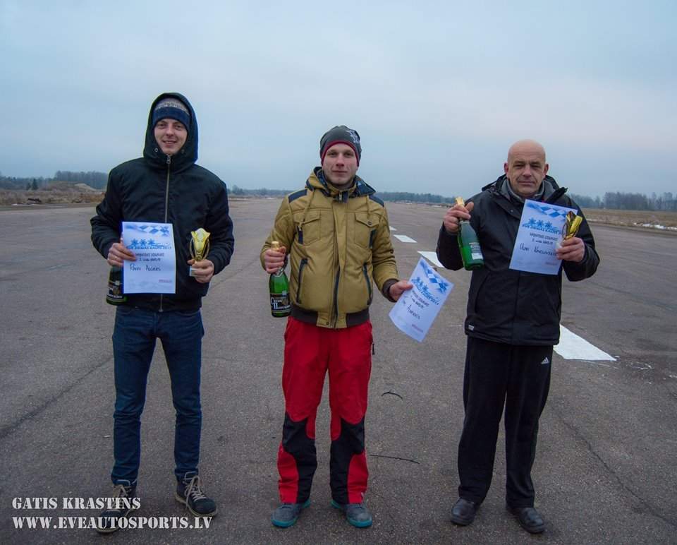 FOTO: Vaiņodē noskaidro "EVE Ziemas kausa 2017" otrā posma ātrākos braucējus