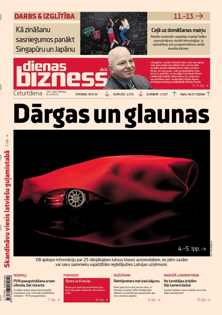 Dārgākie luksus auto, ko pērn atļāvušies Latvijas uzņēmēji 