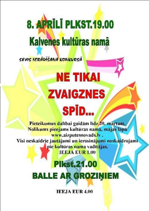 Konkurss "Ne tikai zvaigznes spīd" un balle