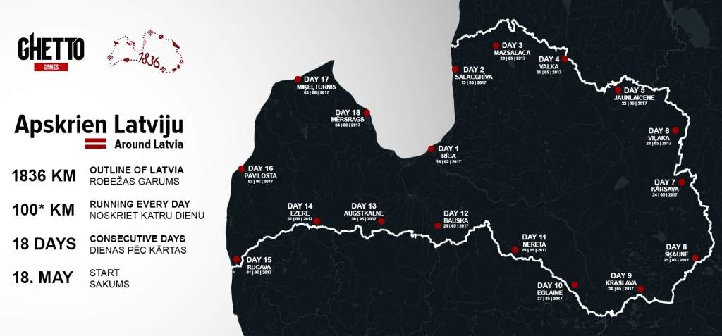 Noskaidros vai 18 dienās var apskriet apkārt Latvijai