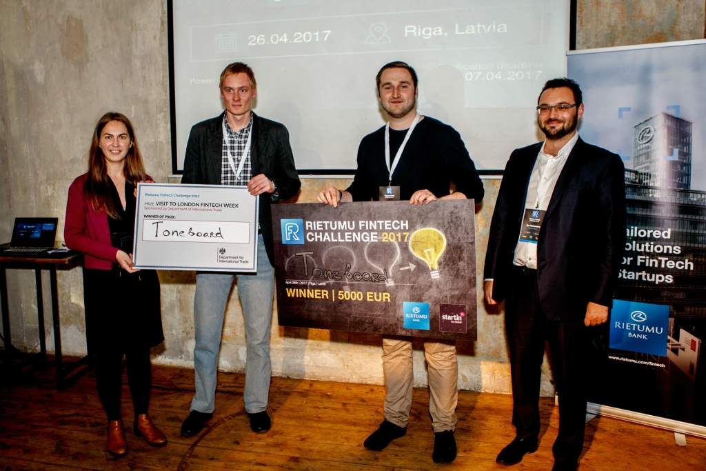 Rietumu Fintech Challenge 2017 uzvar Toneboard