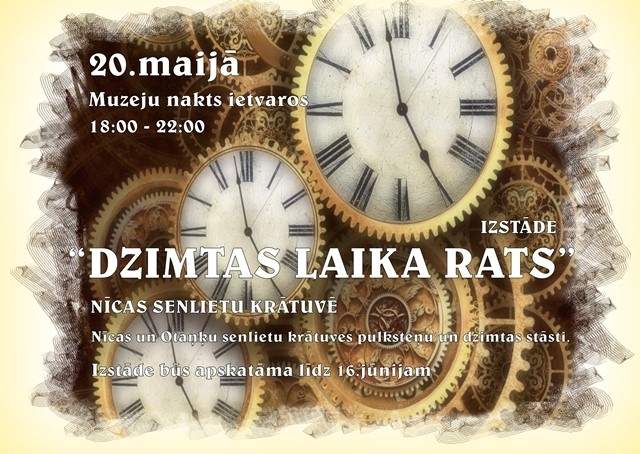 Nīcas Senlietu krātuvē skatīs pulksteņus un pētīs dzimtas kokus
