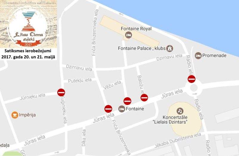 Līvas ciema svētku laikā gaidāmi satiksmes ierobežojumi