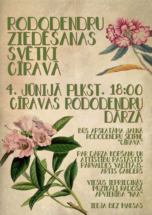 Rododendru ziedēšanas svētki Cīravā