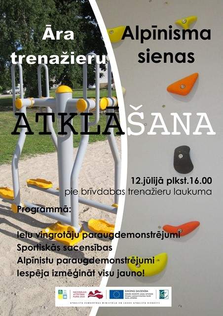 Āra trenažieru un alpīnisma sienas atklāšana Nīcā