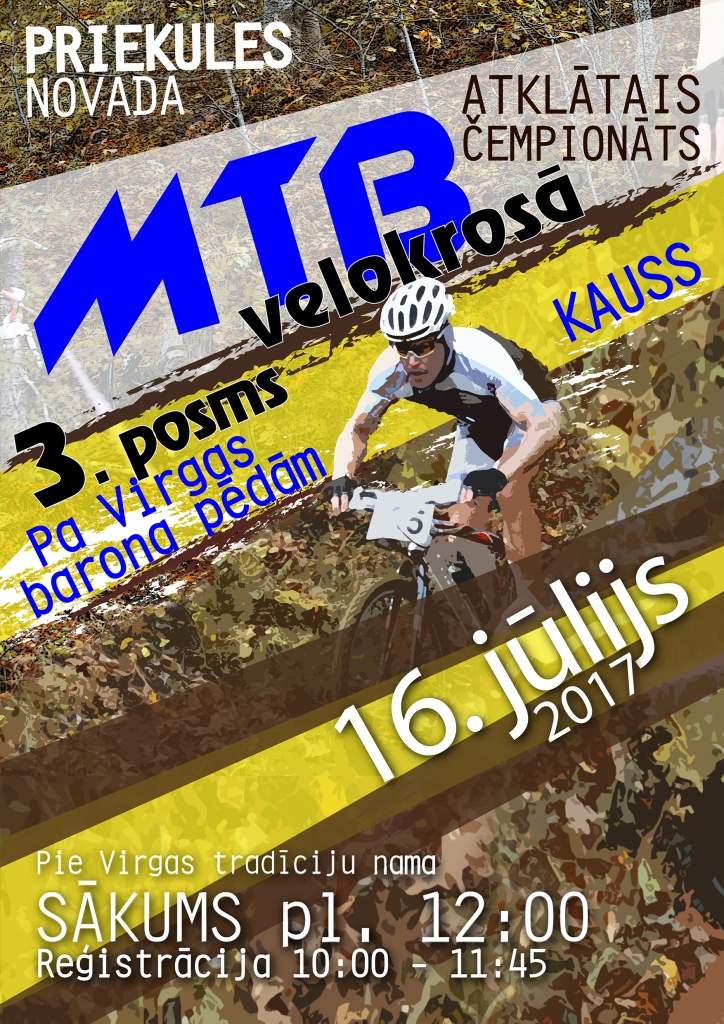 Virgā notiks Priekules novada MTB velokrosa trešais posms 