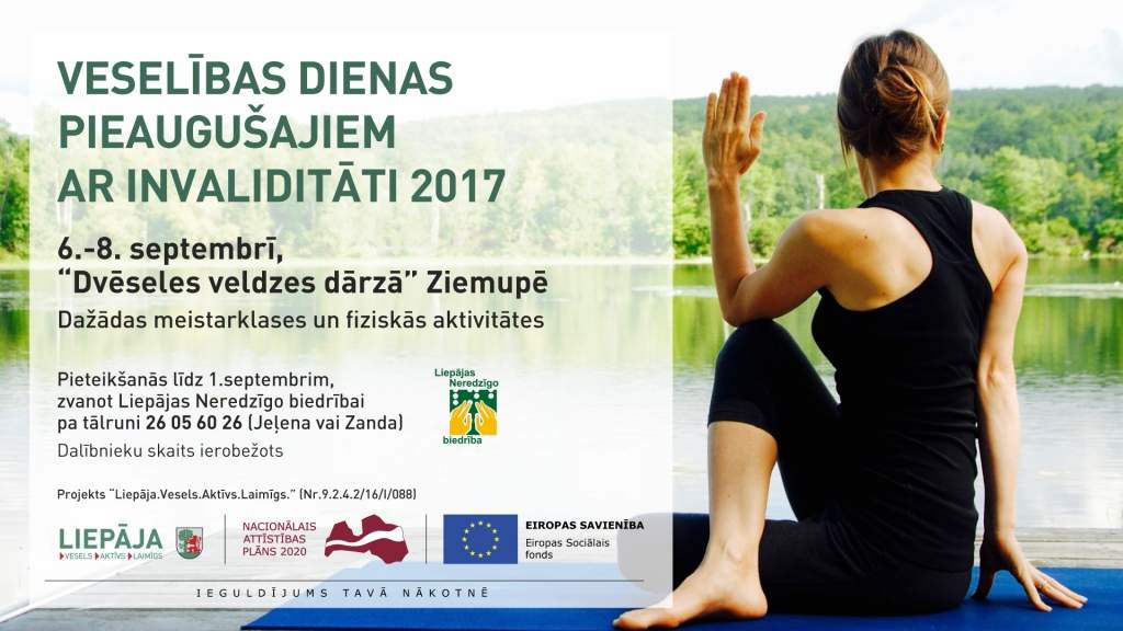 Aicina piedalīties veselības dienās cilvēkiem ar invaliditāti