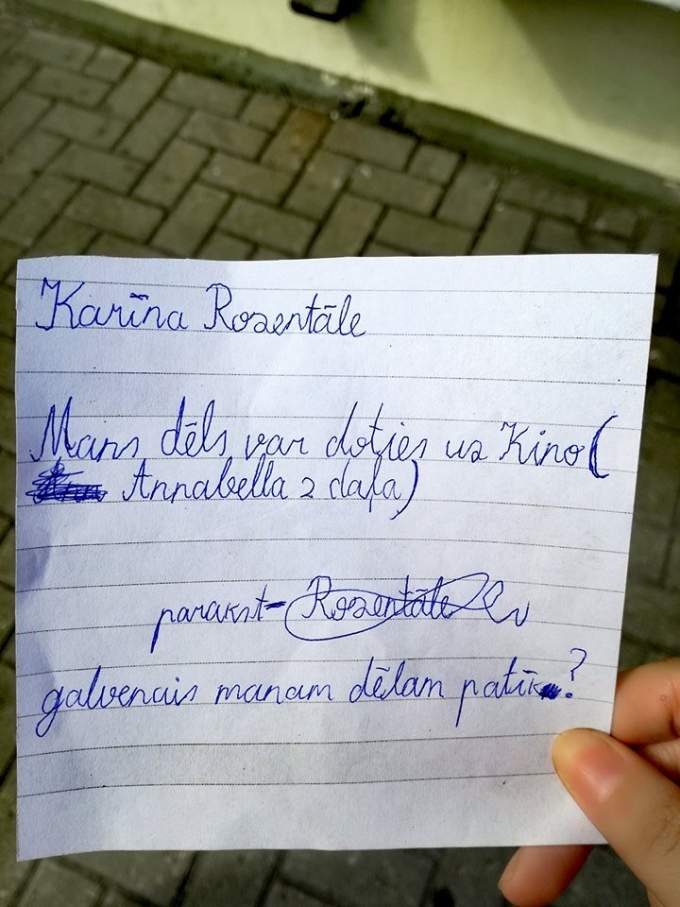 Mammas vietā uzraksta atļauju