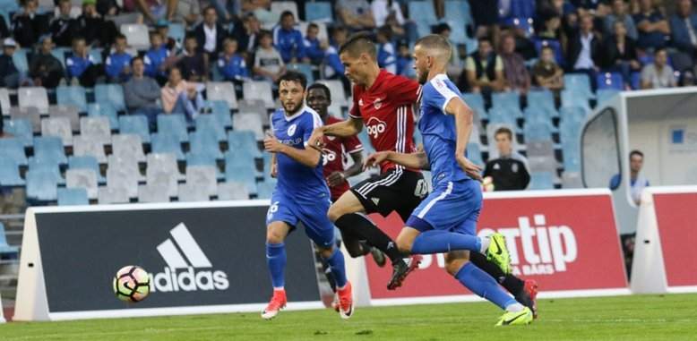 Karašauska divi vārti nodrošina "Liepāja"/"Mogo" uzvaru pār titula pretendenti RFS