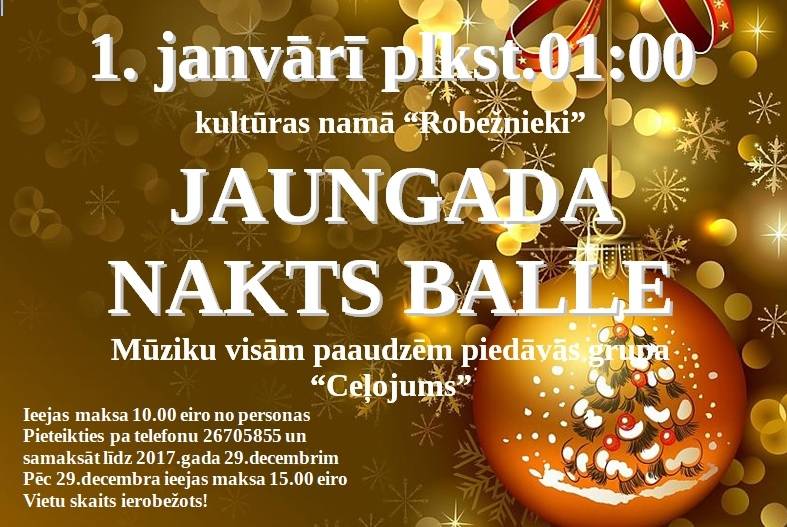 Jaungada nakts balle "Robežniekos"