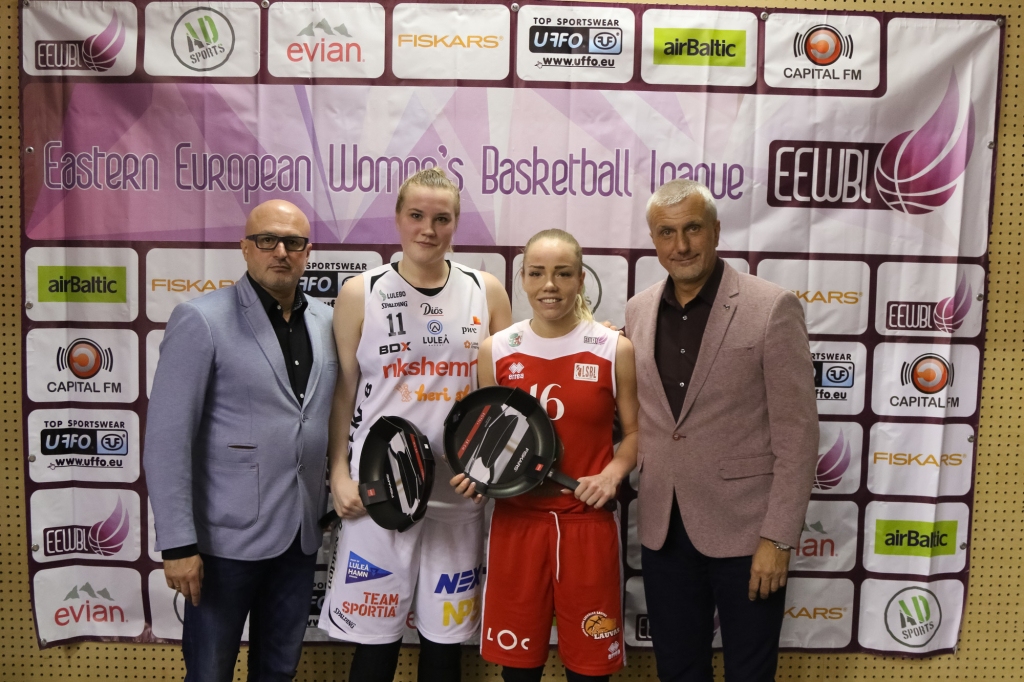FOTO: "Liepājas papīra"/LSSS basketbolistēm pārliecinoša neveiksme Austrumeiropas līgas spēlē