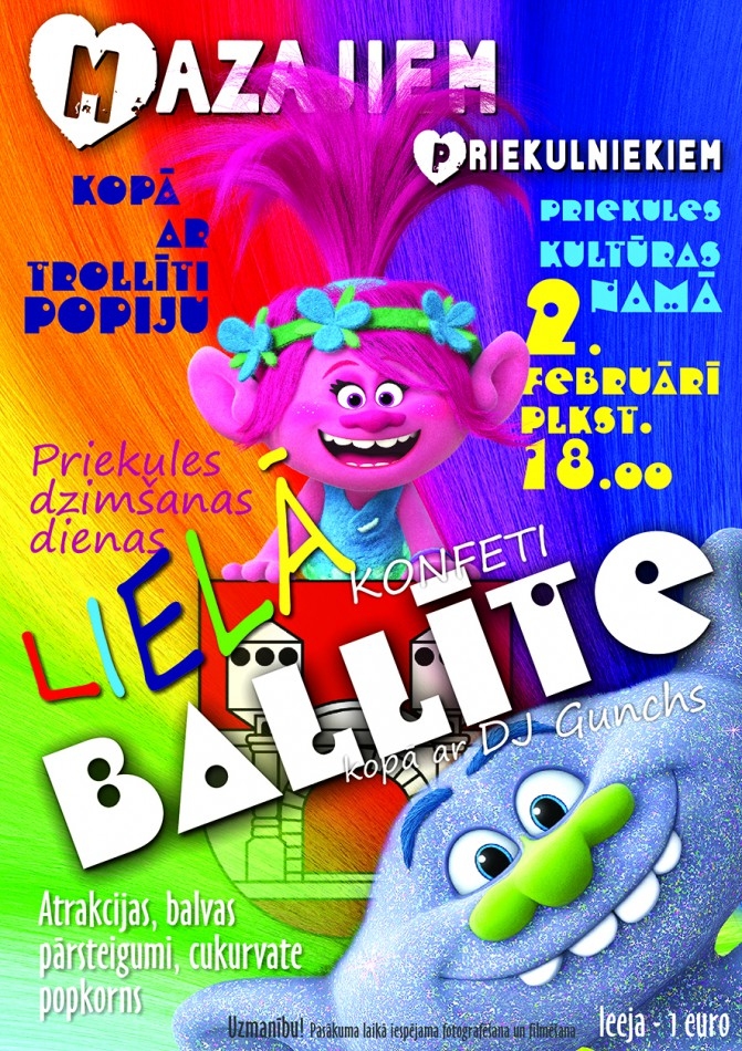 "Lielā konfeti ballīte" bērniem