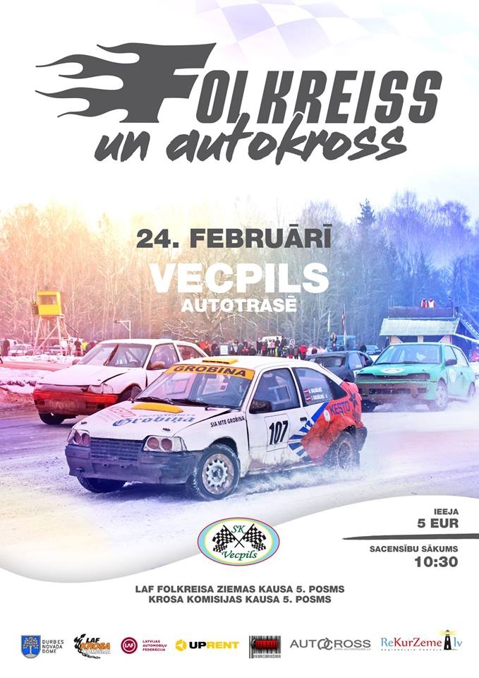 Folkreiss un autokross Vecpils autotrasē