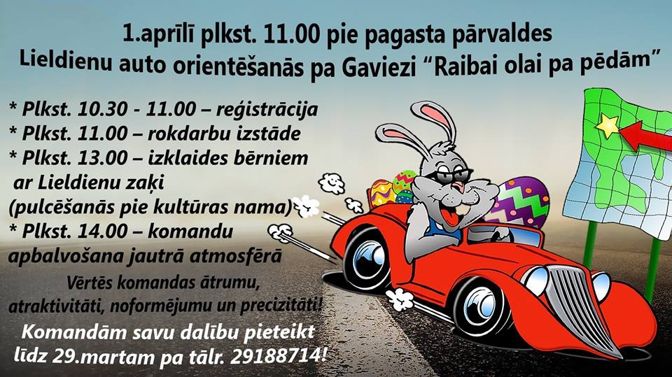 Lieldienu minirallijs Gaviezē