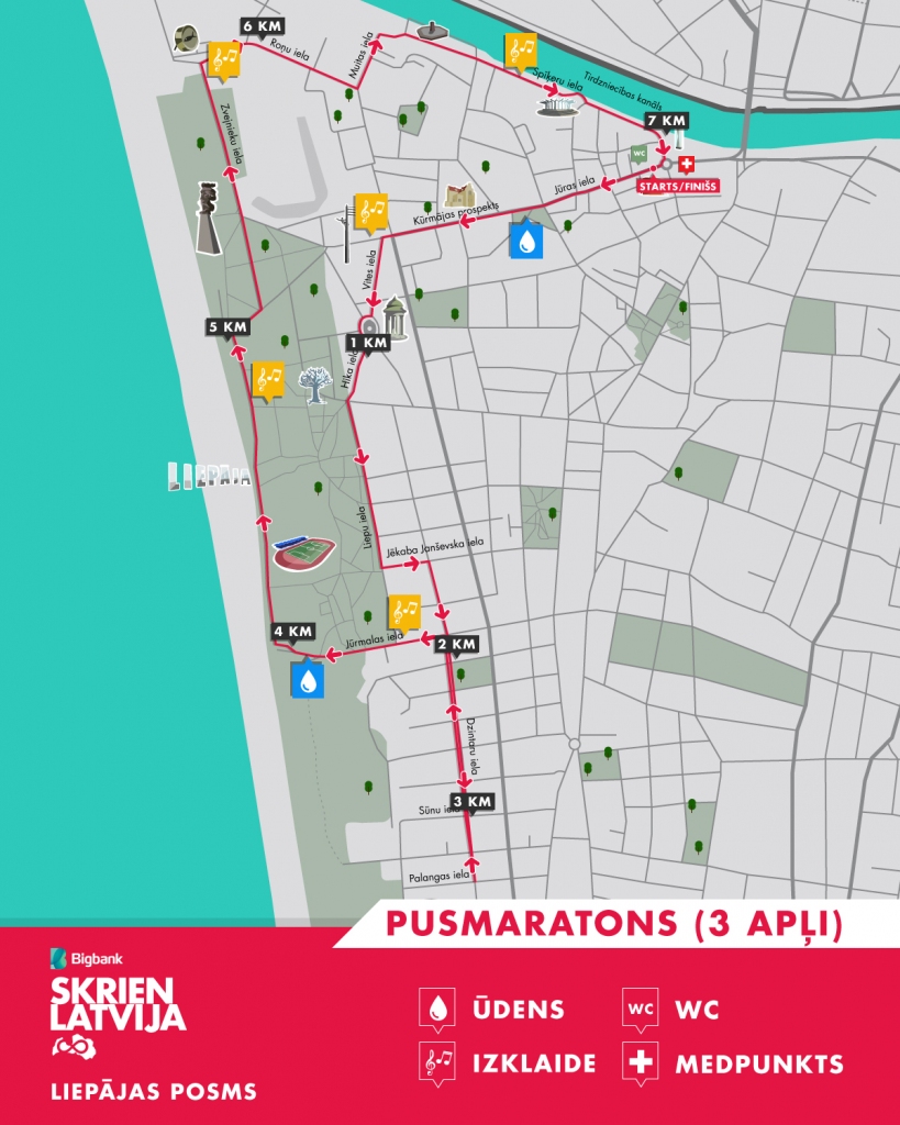 Liepājas pusmaratona norises laikā būs satiksmes ierobežojumi