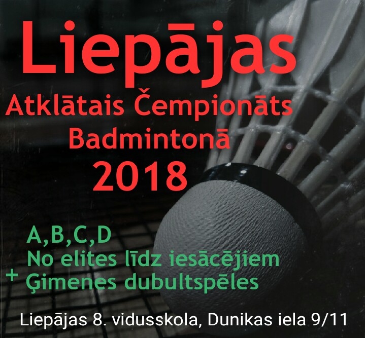 Noskaidros Liepājas čempionus badmintonā