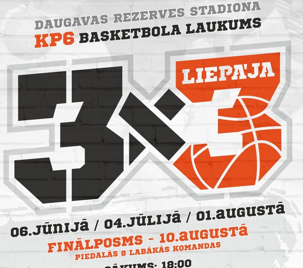 Trešdienas vakarā sāksies ielu basketbola turnīrs "Liepāja 3x3"
