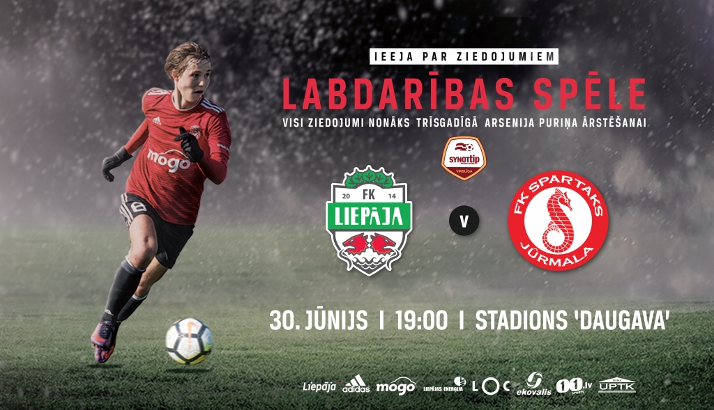Nedēļas nogalē "Liepājas/Mogo" spēle pret "Spartaku" būs labdarības spēle