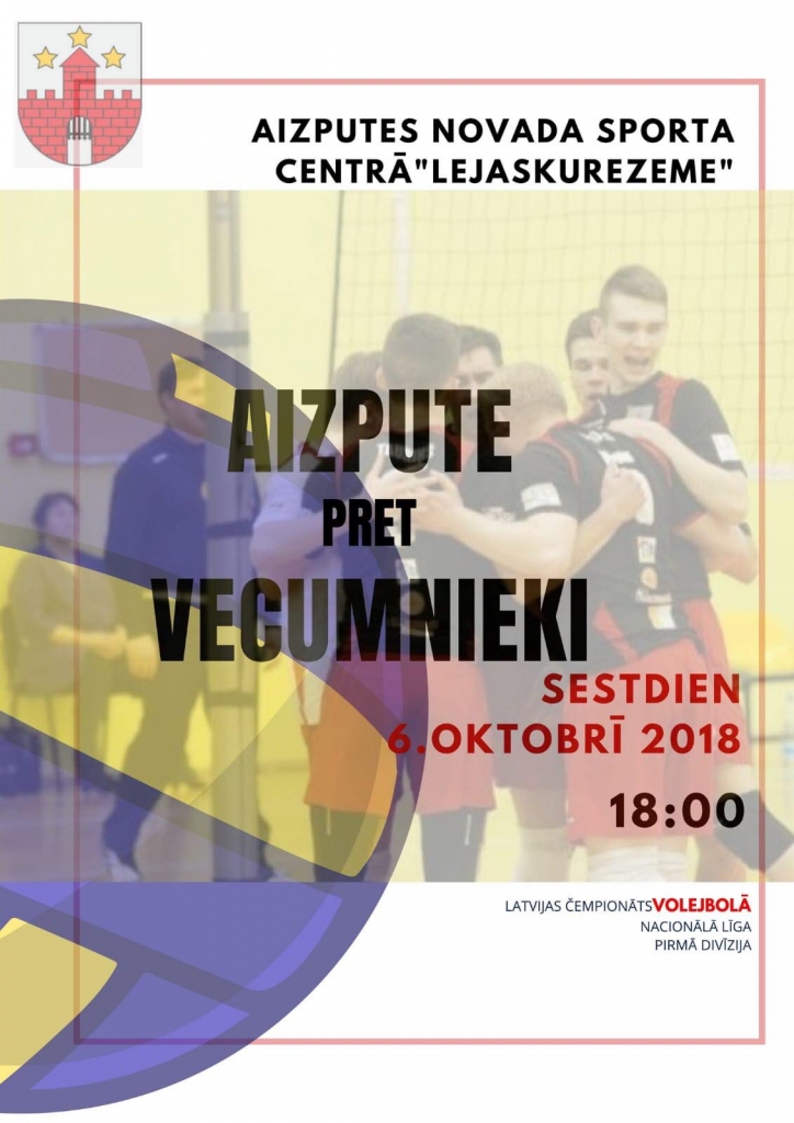 "Aizputes" volejbolisti sāks savās mājās pret "Vecumniekiem"