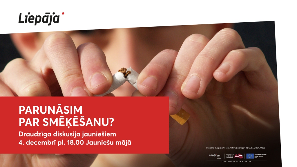 Jauniešus aicina diskutēt par AIDS un smēķēšanu