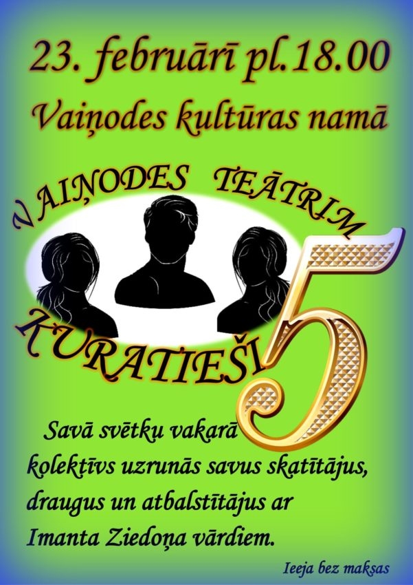 Vaiņodes amatierteātra "Kuratieši" jubilejas pasākums