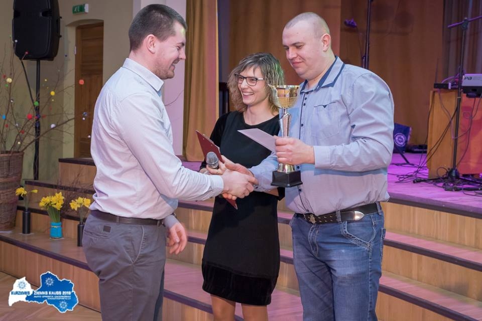 FOTO: Apbalvo "Kurzemes ziemas kausa 2019" ātrākos autosportistus