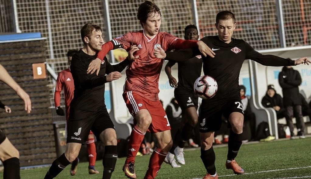 Viļumsons kompensācijas laikā izrauj "Liepājas" futbolistiem neizšķirtu pret "Spartaku"