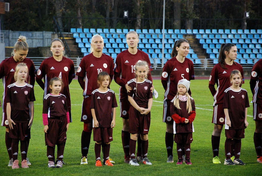 Latvijas futbolistes ar nīcenieci Karlīnu Miksoni sastāvā Eiropas čempionāta kvalifikācijas mačā kapitulē Islandei