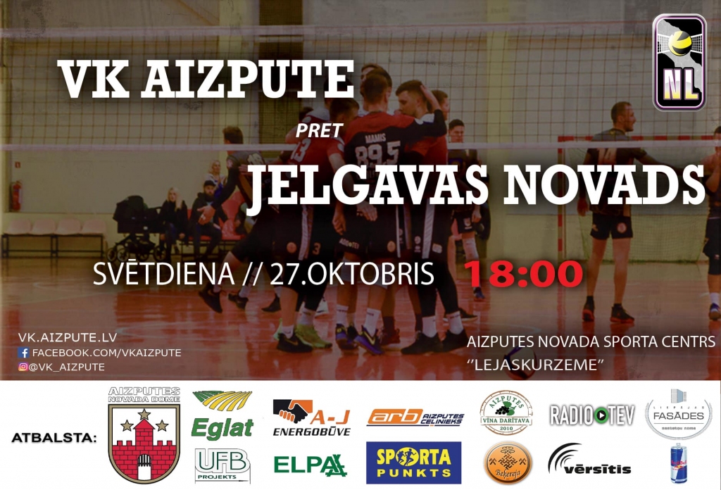 "Aizputes" volejbolistiem šodien spēle savu līdzjutēju priekšā