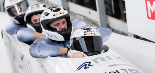 Ķibermaņa četrinieku ekipāžai pietrūkst divu sekundes simtdaļu līdz medaļai Pasaules kausā