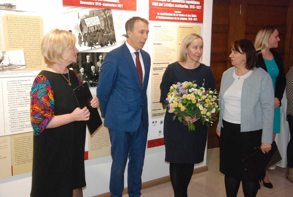 FOTO: Liepājā skatāma izstāde par Francijas un sabiedroto ieguldījumu cīņā par Latvijas neatkarību