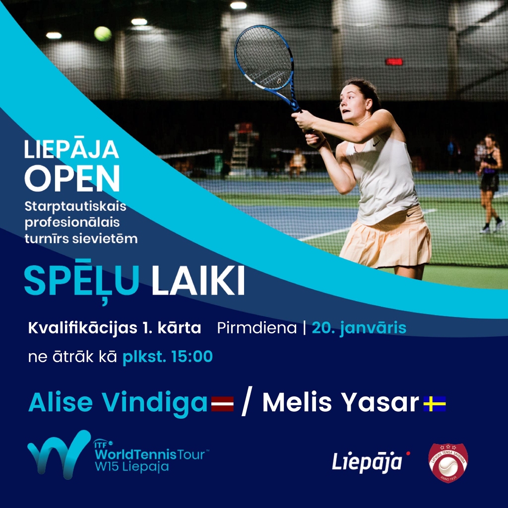 Liepājā sākas tenisa turnīrs sievietēm; šodien cīņu uzsāk liepājniece Alise Vindiga