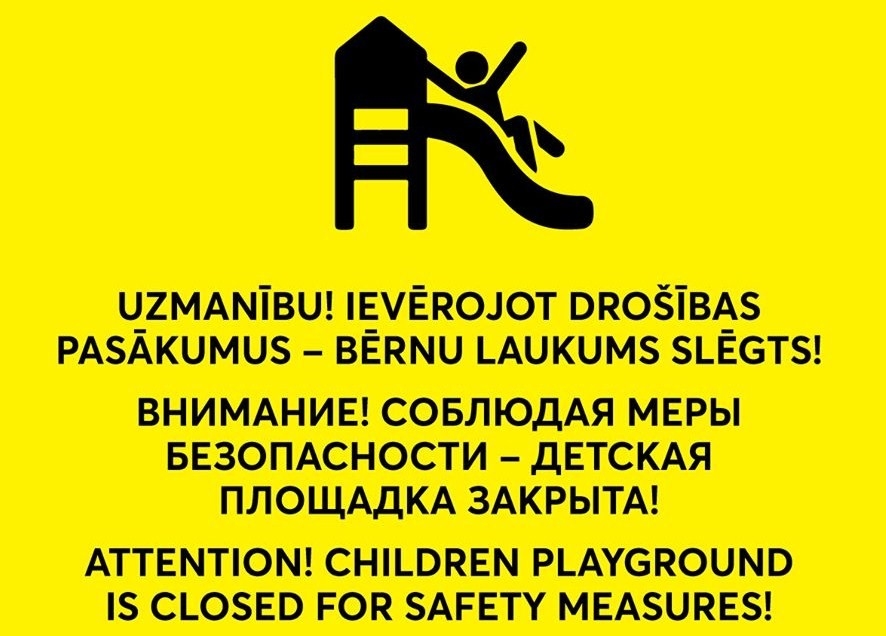 Liepājā slēdz publiski pieejamos bērnu rotaļu laukumus 